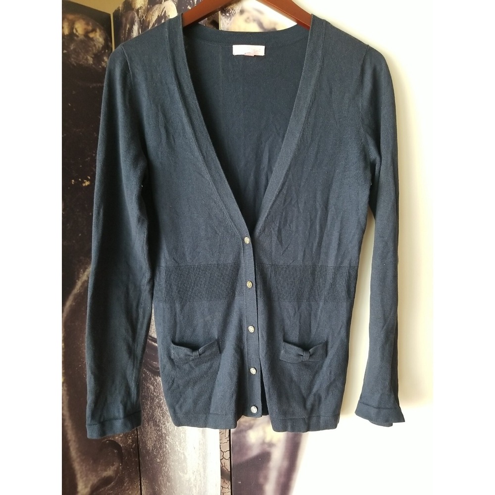 LILLY PULITZER Women's V‎ Neck Daisy Cardigan Sweater w/ Bow Pockets Size M